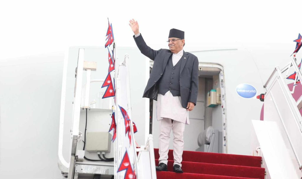 प्रधानमन्त्री प्रचण्ड चीन पुगे, राष्ट्रपति सी सँग आज भेटवार्ता हुने