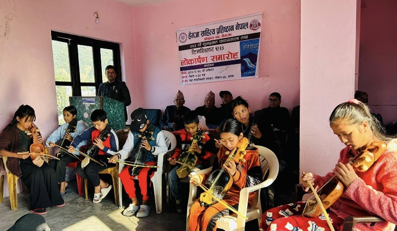 गन्धर्व समुदायका २५ बालबालिकालाई सारङ्गी प्रशिक्षण