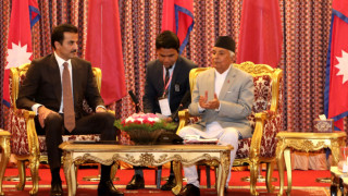 राष्ट्रपति पौडेल-कतारका अमिरबीच भेटवार्ता : जलवायु परिवर्तन र दुईपक्षीय सम्बन्धबारे छलफल
