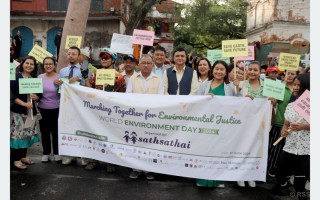 वातावरणीय न्यायका लागि काठमाडौँमा पदयात्रा