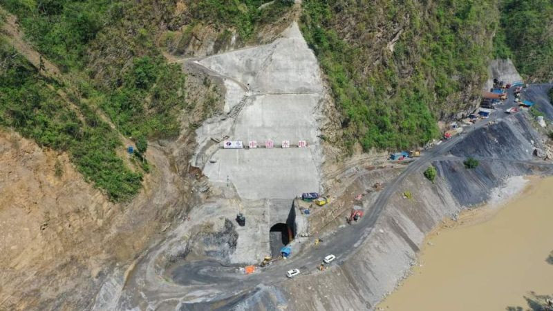तनहुँ जलविद्युत् आयोजनाको आधा काम सकियो