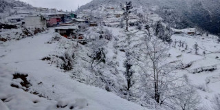 सङ्खुवासभाको मकालु क्षेत्रमा हिमपात, जनजीवन प्रभावित