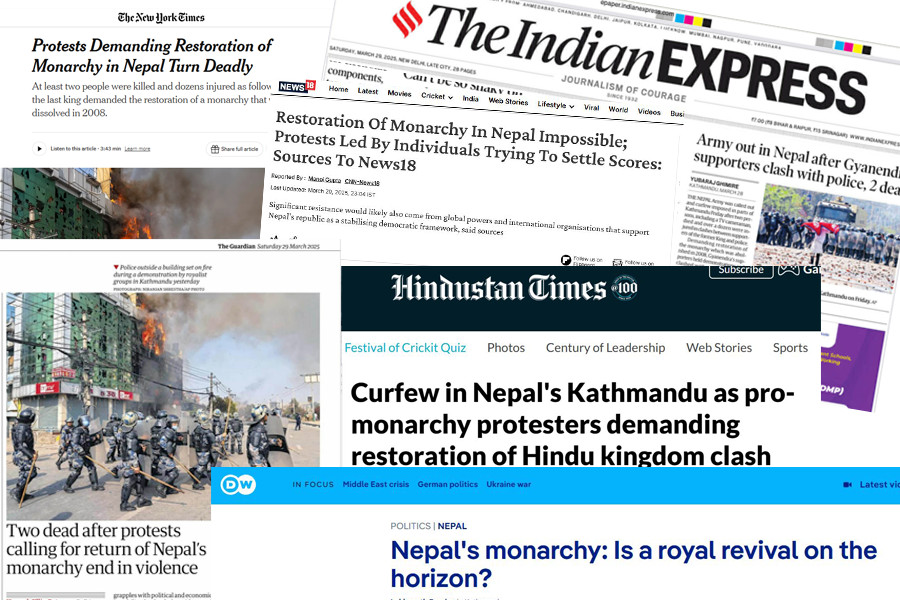 नेपालमा भएको राजावादी आन्दोलनबारे अन्तर्राष्ट्रिय मिडियाले के-के लेखे ?