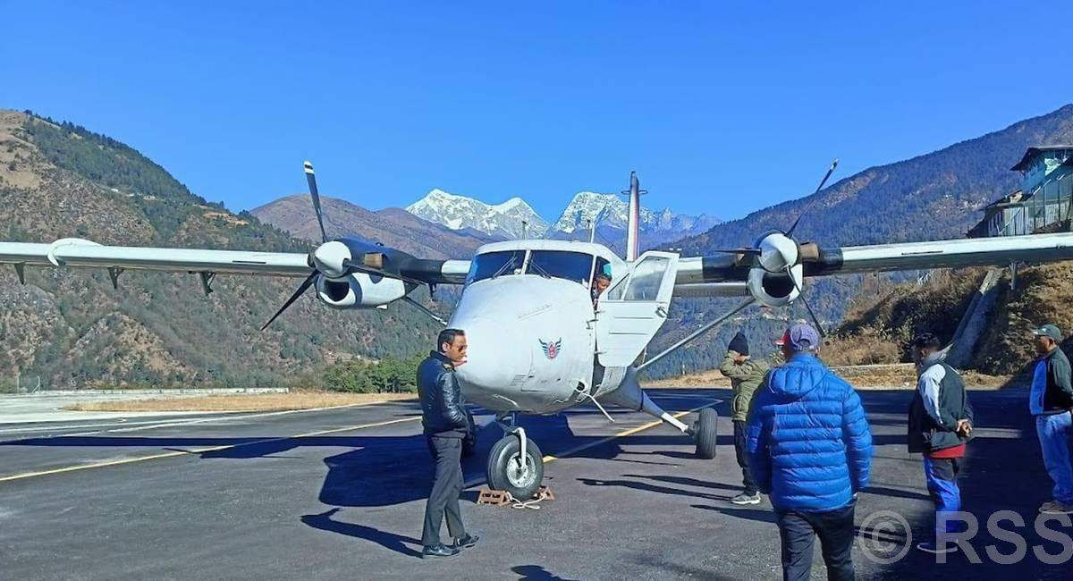 फाप्लु विमानस्थलमा सत्र दिनपछि उडान