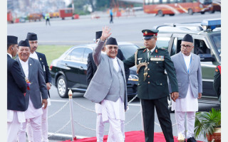 तुर्कमेनिस्तान भ्रमणमा जाँदै प्रधानमन्त्री ओली