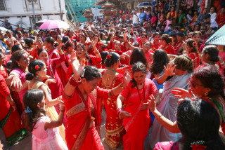 भाद्र शुक्ल तृतीया : हरितालिका तीज व्रत गरिँदै
